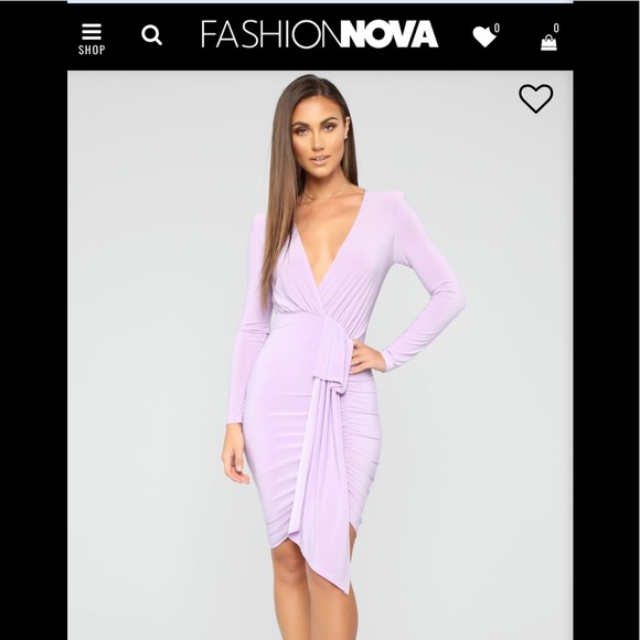 Mauve fashion nova wrap dress - Picture 1 of 3